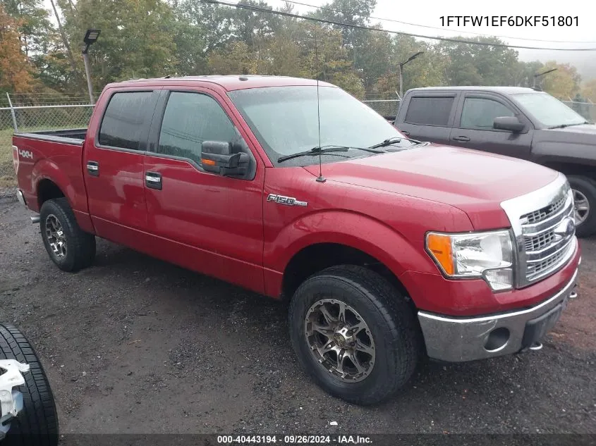 2013 Ford F-150 Xlt VIN: 1FTFW1EF6DKF51801 Lot: 40443194