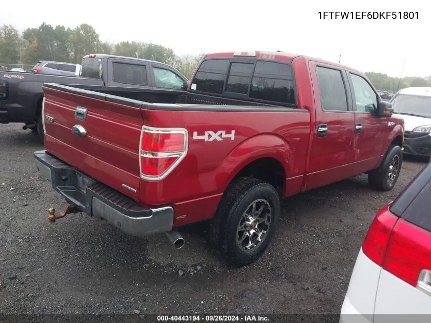 1FTFW1EF6DKF51801 2013 Ford F-150 Xlt