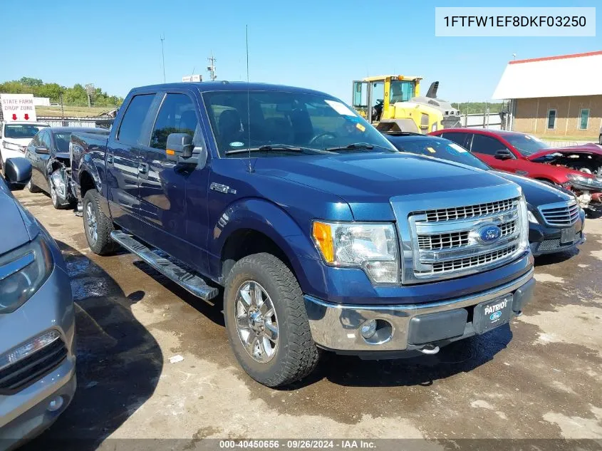 2013 Ford F-150 Xlt VIN: 1FTFW1EF8DKF03250 Lot: 40450656