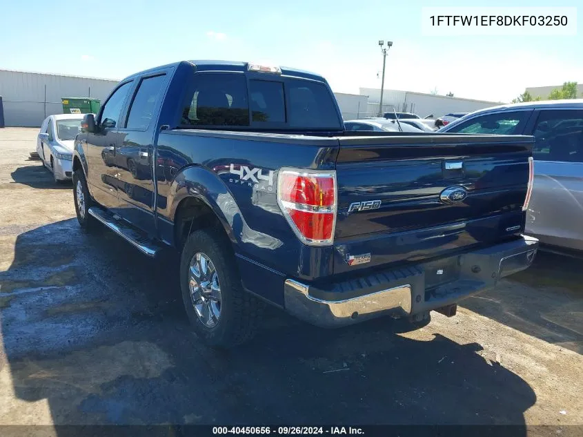 2013 Ford F-150 Xlt VIN: 1FTFW1EF8DKF03250 Lot: 40450656