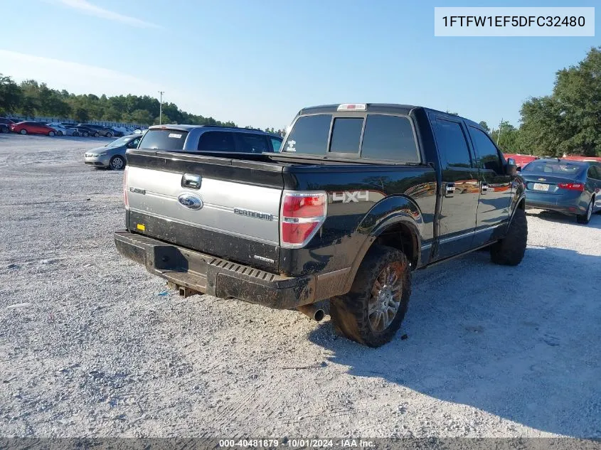 2013 Ford F-150 Platinum VIN: 1FTFW1EF5DFC32480 Lot: 40481879