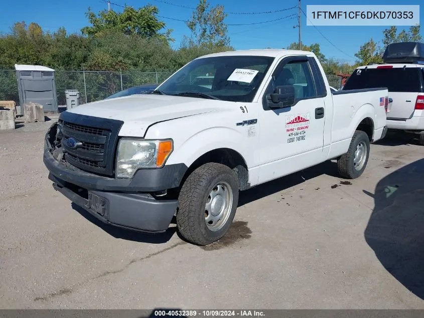 2013 Ford F-150 Xl VIN: 1FTMF1CF6DKD70353 Lot: 40532389