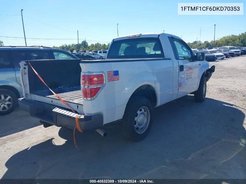 2013 Ford F-150 Xl VIN: 1FTMF1CF6DKD70353 Lot: 40532389