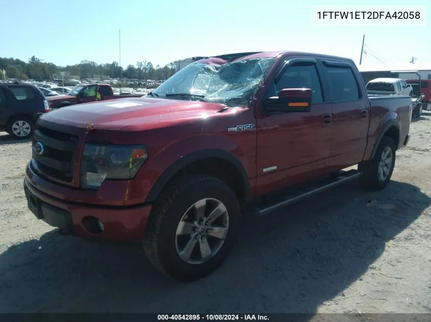 2013 Ford F-150 Fx4 VIN: 1FTFW1ET2DFA42058 Lot: 40542895