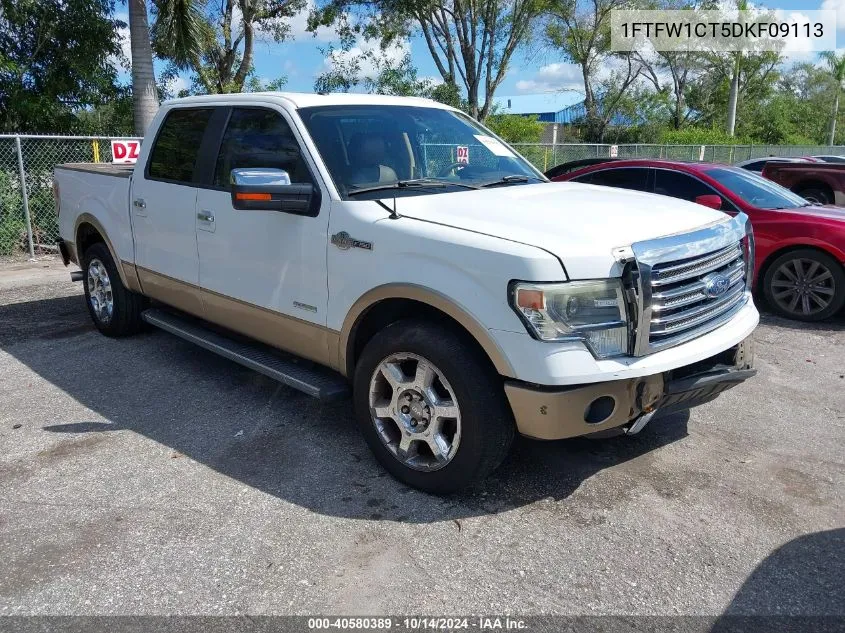 2013 Ford F-150 King Ranch VIN: 1FTFW1CT5DKF09113 Lot: 40580389