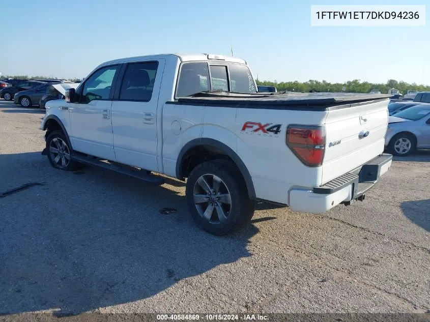 2013 Ford F-150 Fx4 VIN: 1FTFW1ET7DKD94236 Lot: 40584869