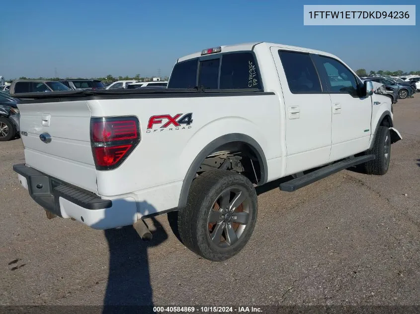 2013 Ford F-150 Fx4 VIN: 1FTFW1ET7DKD94236 Lot: 40584869