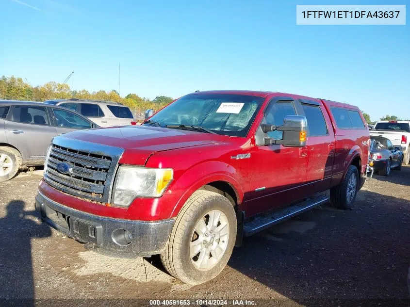 2013 Ford F-150 Lariat VIN: 1FTFW1ET1DFA43637 Lot: 40591653