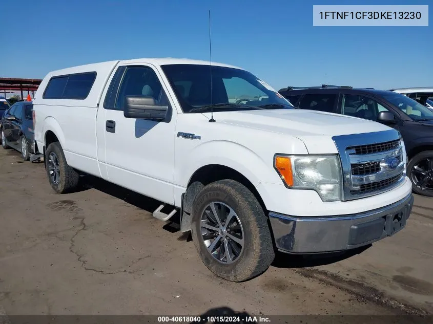 2013 Ford F-150 Xl VIN: 1FTNF1CF3DKE13230 Lot: 40618040