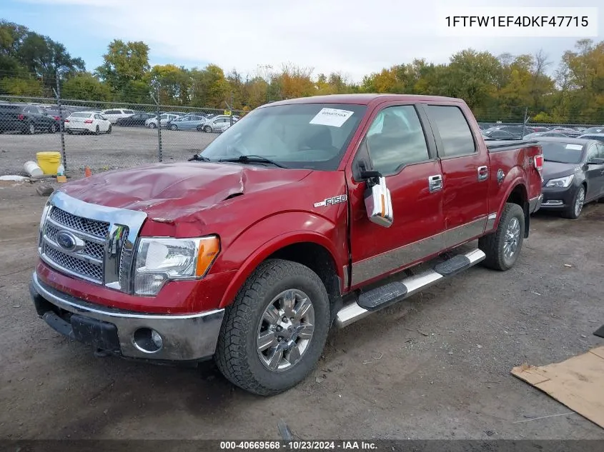 2013 Ford F-150 Fx4 VIN: 1FTFW1EF4DKF47715 Lot: 40669568