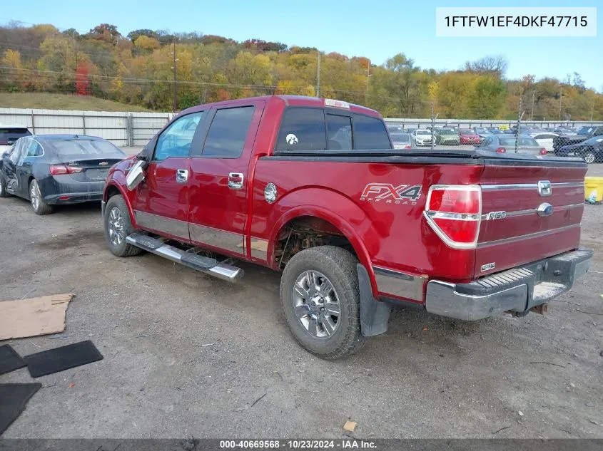 2013 Ford F-150 Fx4 VIN: 1FTFW1EF4DKF47715 Lot: 40669568