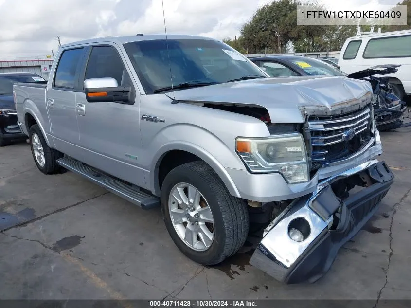 2013 Ford F-150 Lariat VIN: 1FTFW1CTXDKE60409 Lot: 40711428