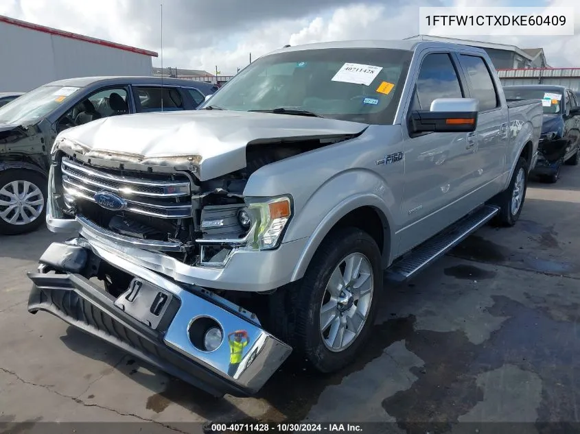 2013 Ford F-150 Lariat VIN: 1FTFW1CTXDKE60409 Lot: 40711428