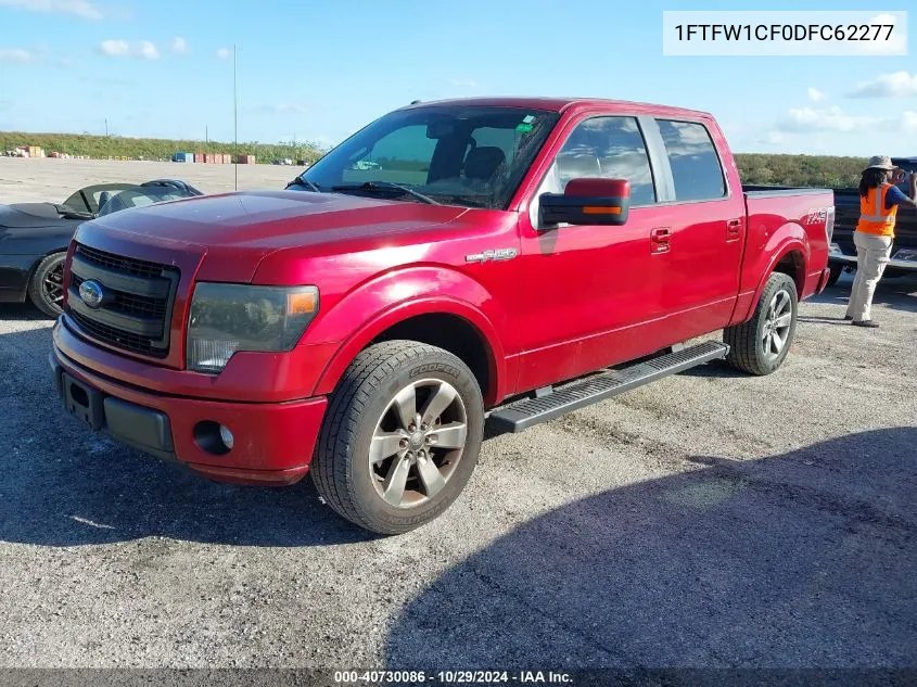 2013 Ford F-150 Fx2 VIN: 1FTFW1CF0DFC62277 Lot: 40730086