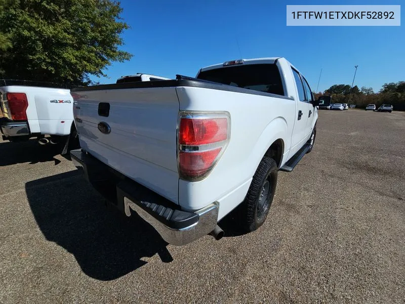 2013 Ford F150 Supercrew VIN: 1FTFW1ETXDKF52892 Lot: 40734098