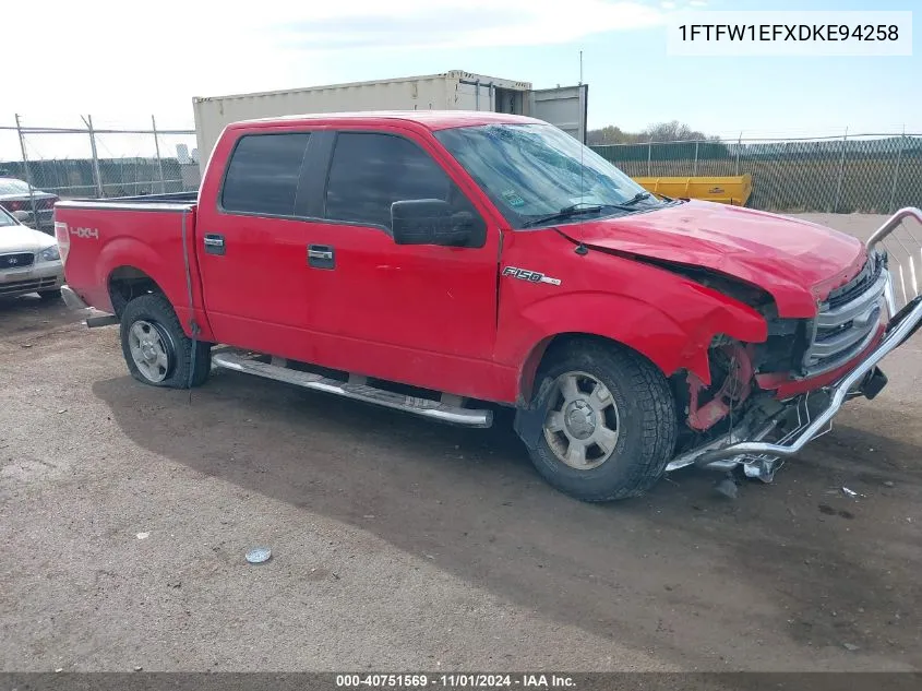 2013 Ford F-150 Xlt VIN: 1FTFW1EFXDKE94258 Lot: 40751569