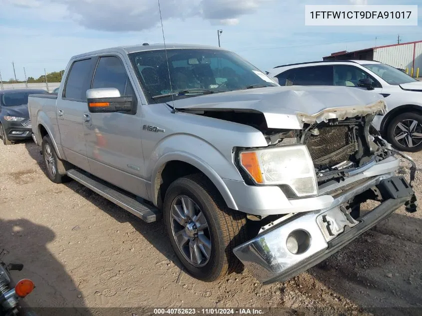 2013 Ford F-150 Lariat VIN: 1FTFW1CT9DFA91017 Lot: 40752623