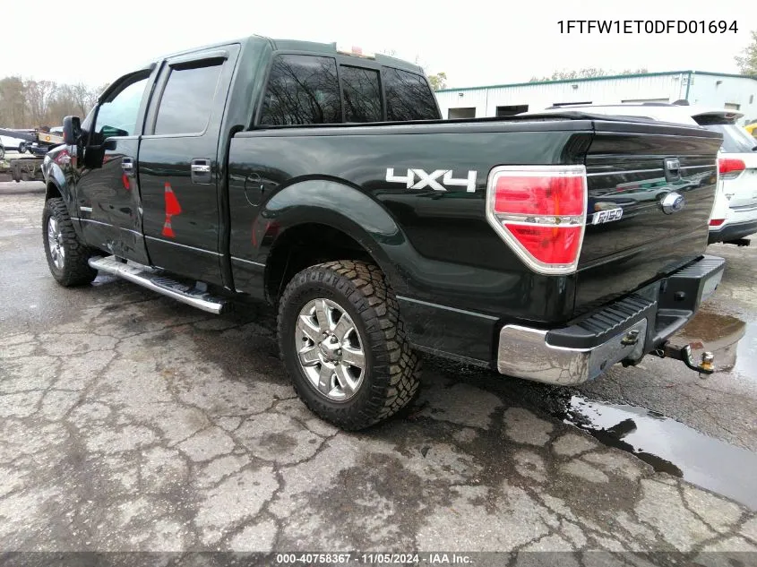 2013 Ford F-150 Xlt VIN: 1FTFW1ET0DFD01694 Lot: 40758367