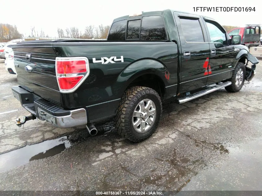 2013 Ford F-150 Xlt VIN: 1FTFW1ET0DFD01694 Lot: 40758367