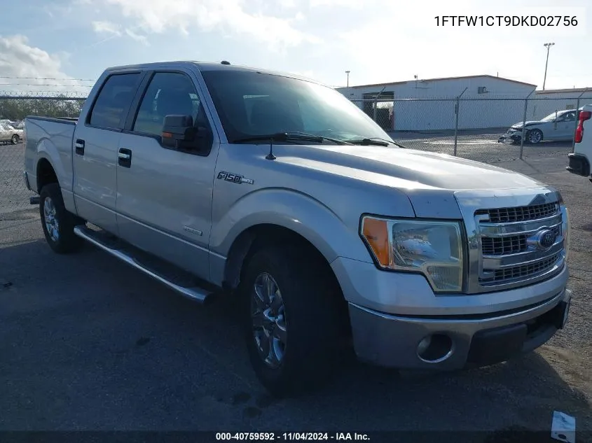 2013 Ford F-150 Xlt VIN: 1FTFW1CT9DKD02756 Lot: 40759592