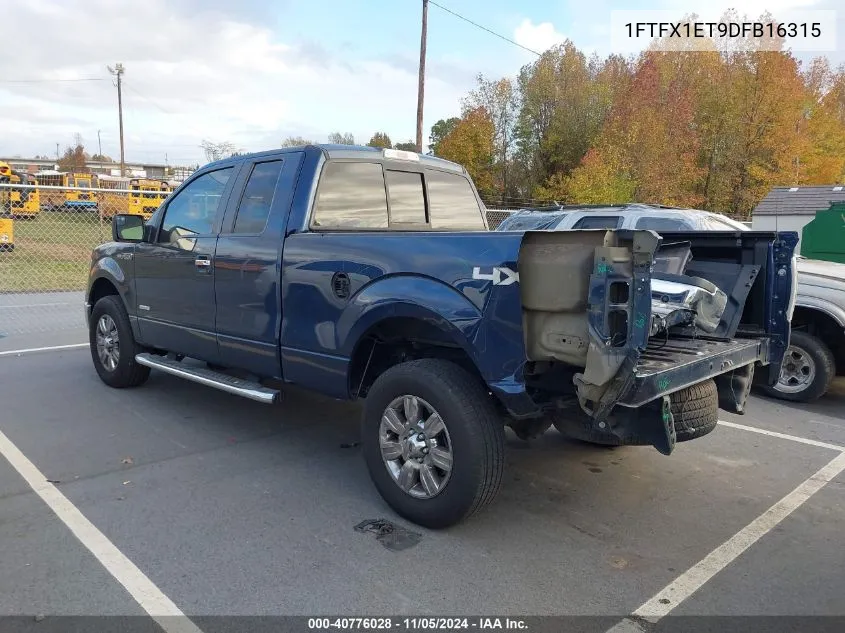 2013 Ford F-150 Xlt VIN: 1FTFX1ET9DFB16315 Lot: 40776028