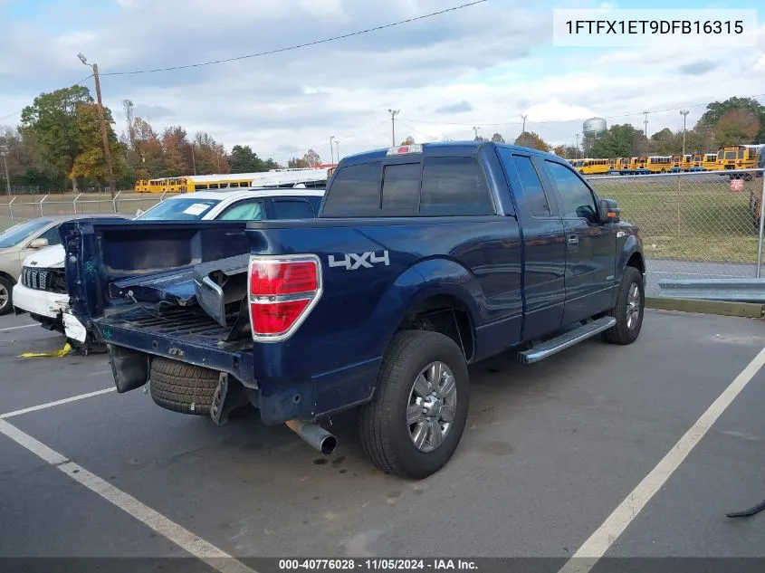 2013 Ford F-150 Xlt VIN: 1FTFX1ET9DFB16315 Lot: 40776028