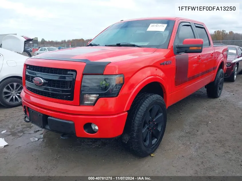 2013 Ford F-150 Fx4 VIN: 1FTFW1EF0DFA13250 Lot: 40781275