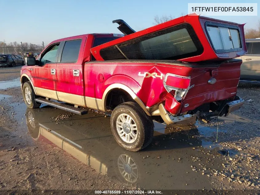 2013 Ford F-150 Lariat VIN: 1FTFW1EF0DFA53845 Lot: 40785589