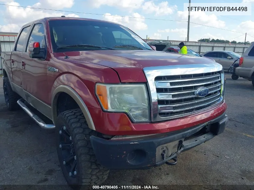 2013 Ford F150 Lariat VIN: 1FTFW1EF0DFB44498 Lot: 40790405