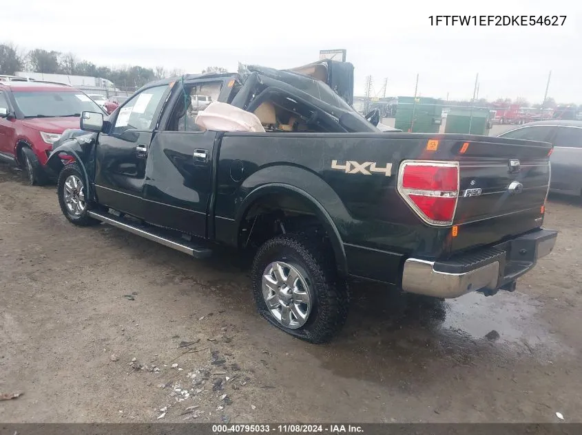 2013 Ford F-150 Lariat VIN: 1FTFW1EF2DKE54627 Lot: 40795033