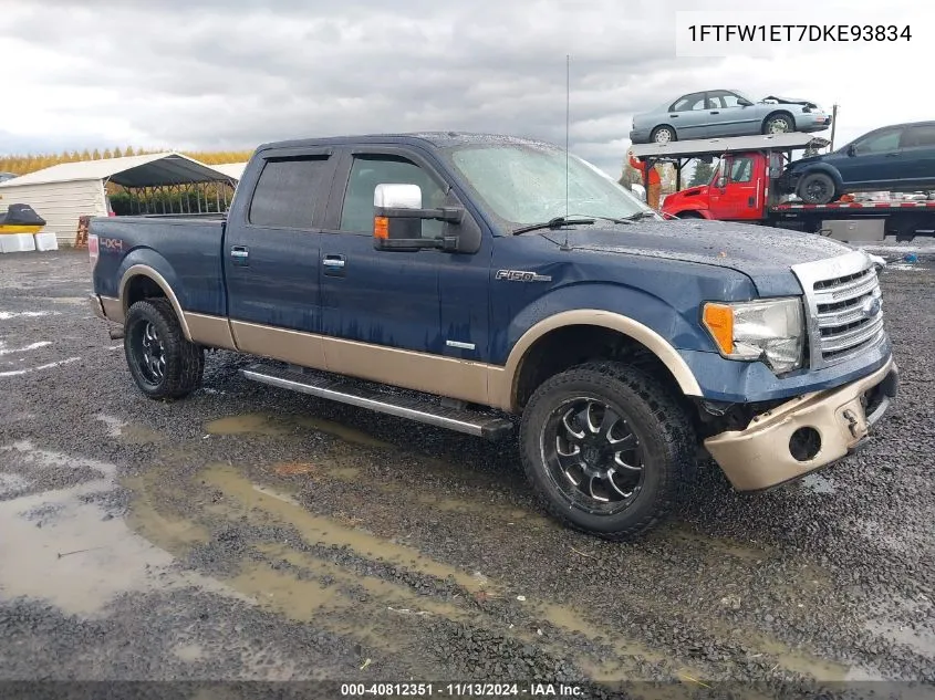 2013 Ford F-150 Lariat VIN: 1FTFW1ET7DKE93834 Lot: 40812351