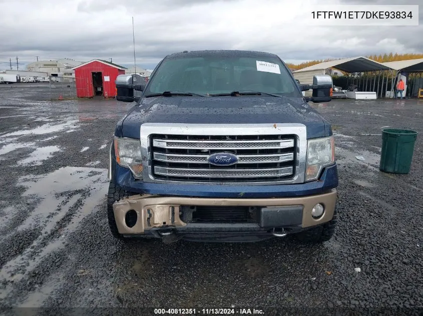 2013 Ford F-150 Lariat VIN: 1FTFW1ET7DKE93834 Lot: 40812351