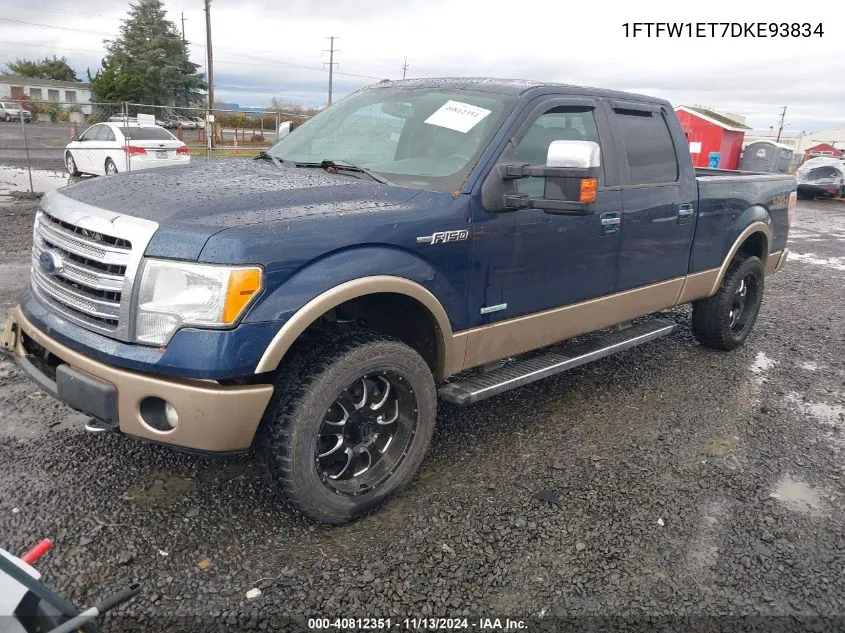 2013 Ford F-150 Lariat VIN: 1FTFW1ET7DKE93834 Lot: 40812351