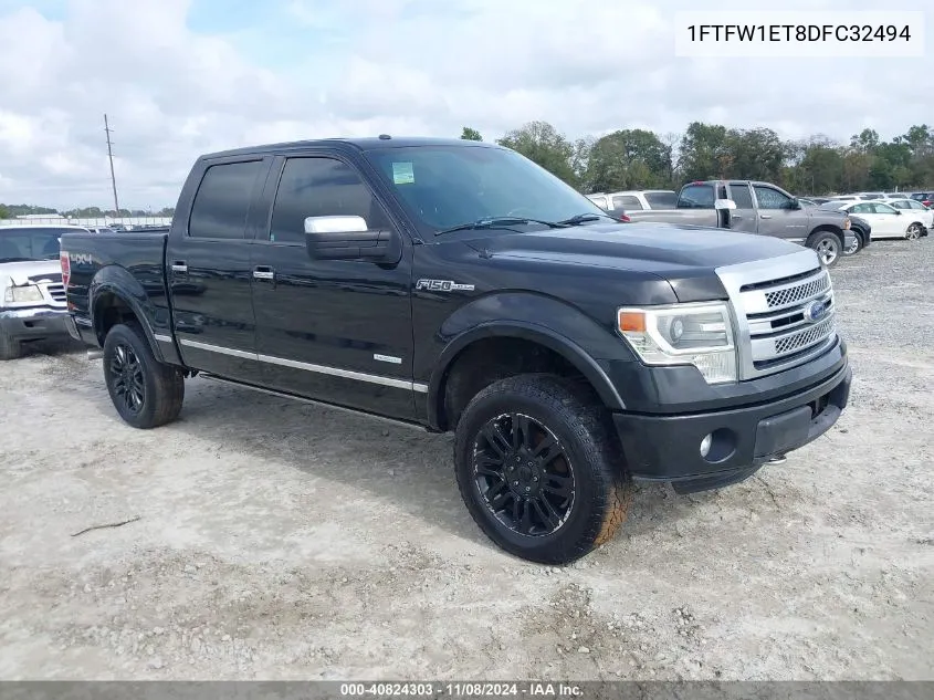 2013 Ford F-150 Platinum VIN: 1FTFW1ET8DFC32494 Lot: 40824303