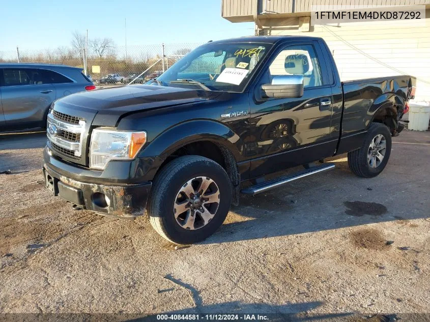 2013 Ford F-150 Stx VIN: 1FTMF1EM4DKD87292 Lot: 40844581