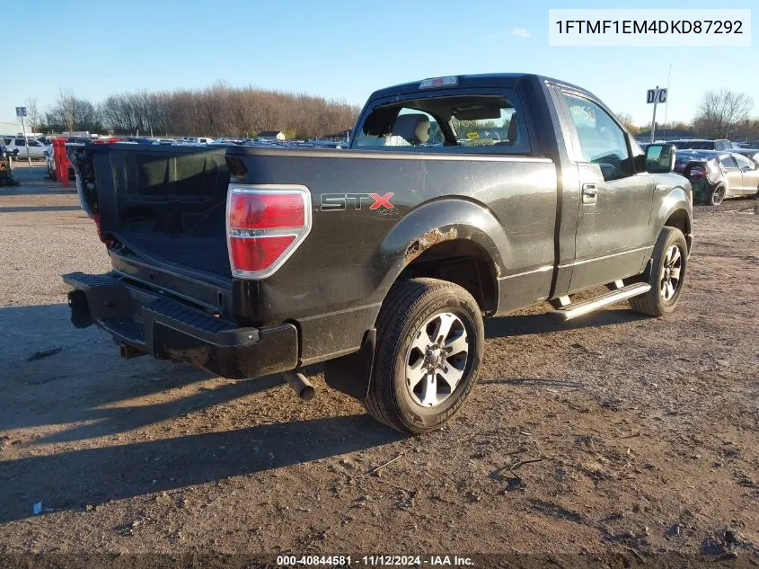 2013 Ford F-150 Stx VIN: 1FTMF1EM4DKD87292 Lot: 40844581