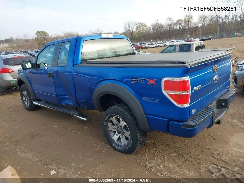 2013 Ford F-150 Stx VIN: 1FTFX1EF5DFB58281 Lot: 40852669