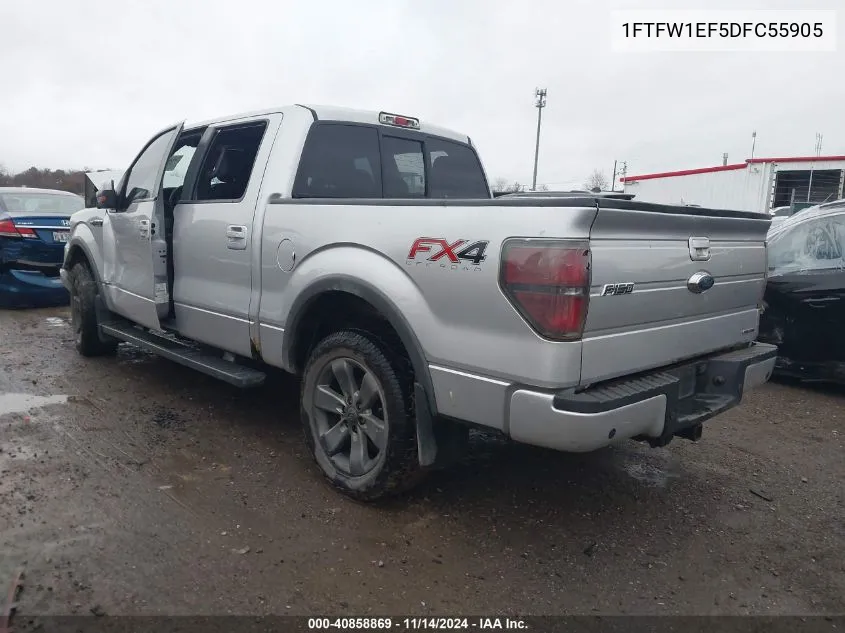 2013 Ford F-150 Fx4 VIN: 1FTFW1EF5DFC55905 Lot: 40858869