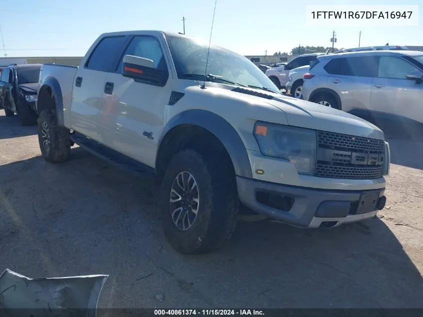 2013 Ford F-150 Svt Raptor VIN: 1FTFW1R67DFA16947 Lot: 40861374