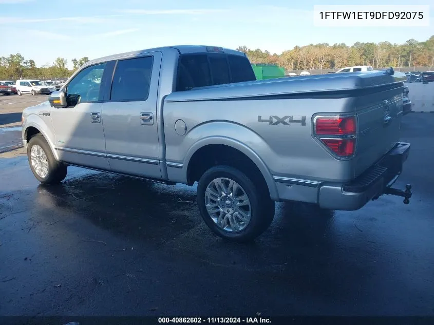 1FTFW1ET9DFD92075 2013 Ford F-150 Platinum