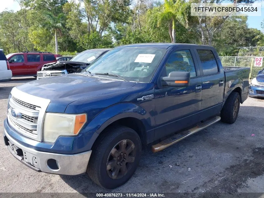 2013 Ford F-150 Xlt VIN: 1FTFW1CF8DFD45634 Lot: 40876273