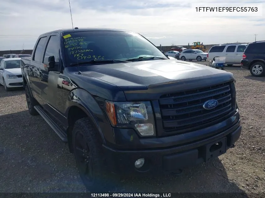 2014 Ford F150 Supercrew VIN: 1FTFW1EF9EFC55763 Lot: 12113498