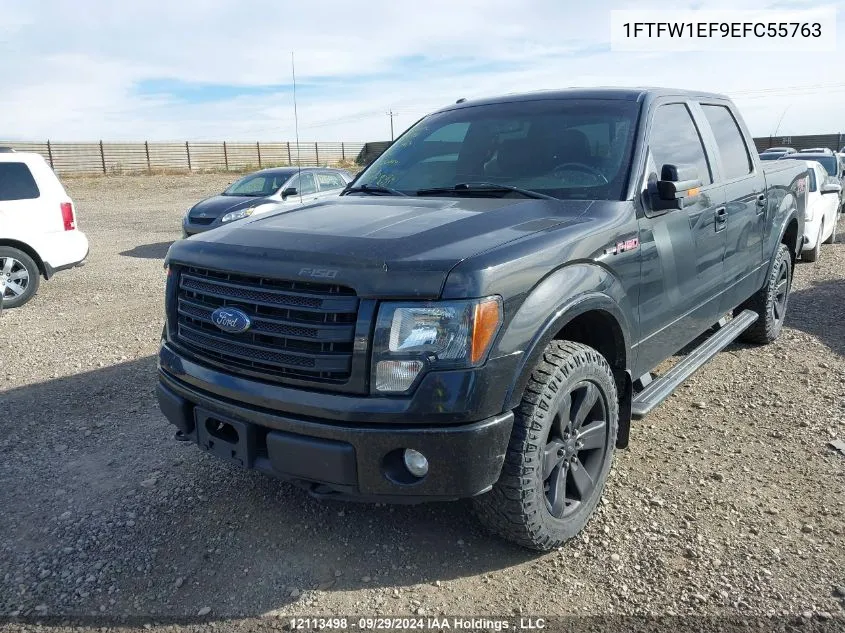 2014 Ford F150 Supercrew VIN: 1FTFW1EF9EFC55763 Lot: 12113498