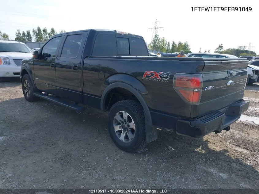 2014 Ford F150 Supercrew VIN: 1FTFW1ET9EFB91049 Lot: 12119517