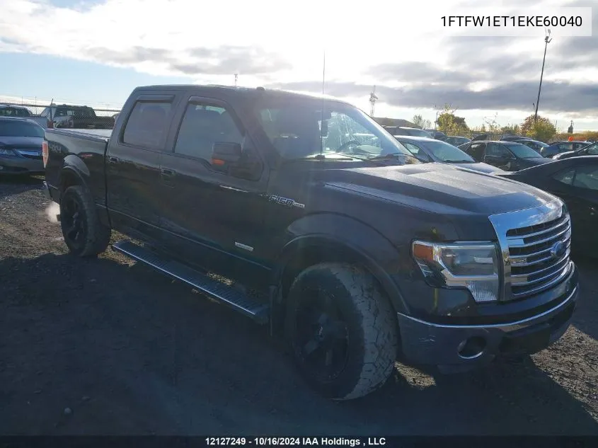 2014 Ford F-150 Lariat VIN: 1FTFW1ET1EKE60040 Lot: 12127249