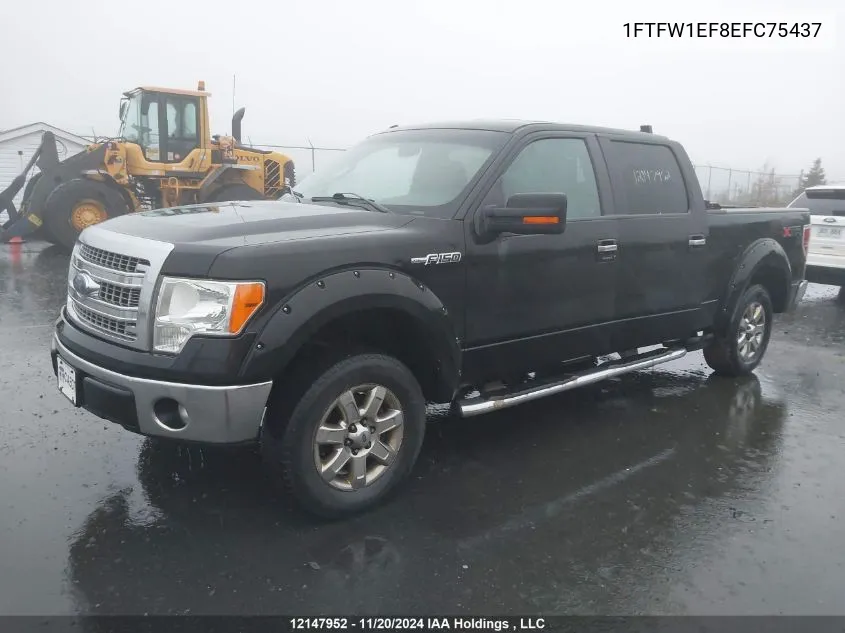 2014 Ford F150 Supercrew VIN: 1FTFW1EF8EFC75437 Lot: 12147952