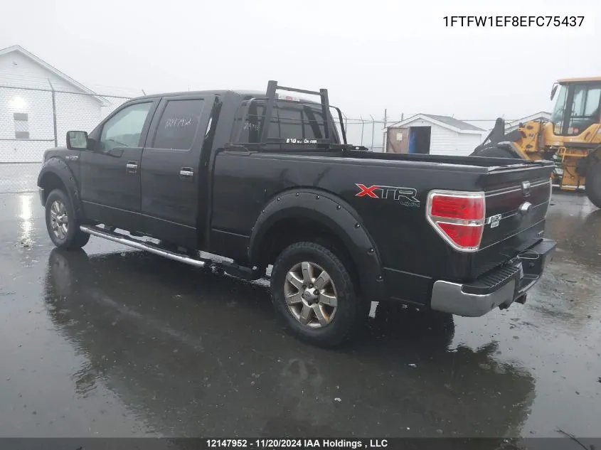 2014 Ford F150 Supercrew VIN: 1FTFW1EF8EFC75437 Lot: 12147952