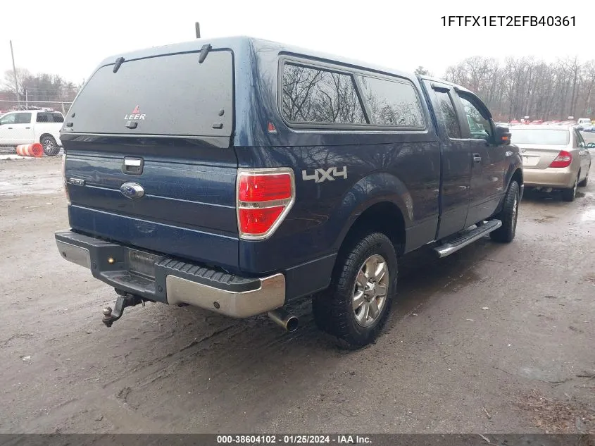 2014 Ford F-150 Xlt VIN: 1FTFX1ET2EFB40361 Lot: 38604102