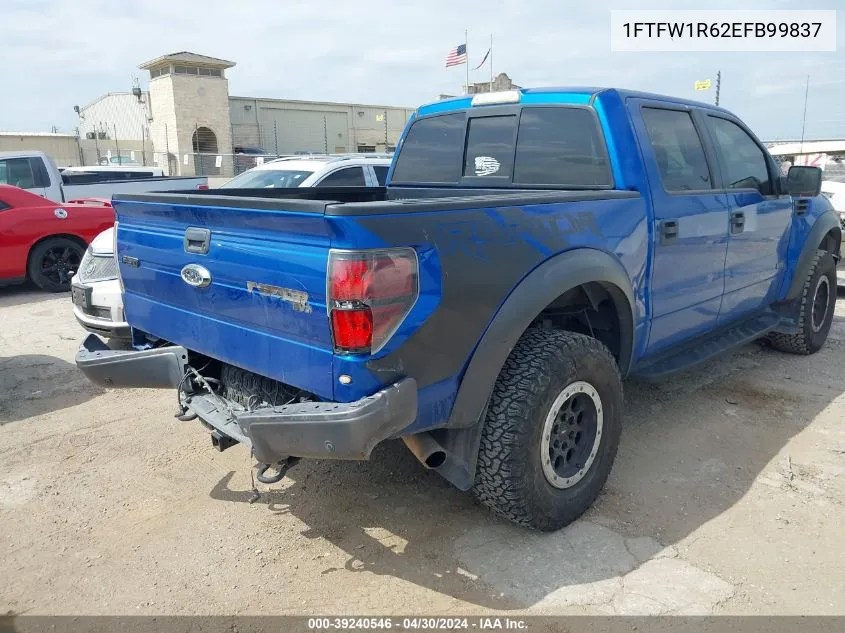 2014 Ford F-150 Svt Raptor VIN: 1FTFW1R62EFB99837 Lot: 39240546