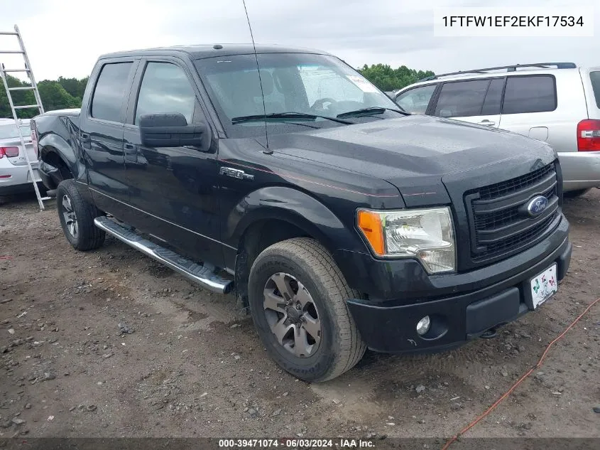 1FTFW1EF2EKF17534 2014 Ford F-150 Stx